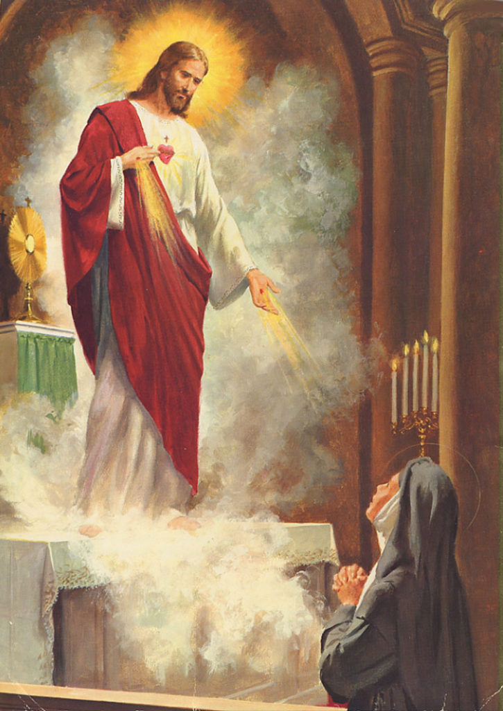 Coração de Jesus apresentado à Santa Margarida Maria