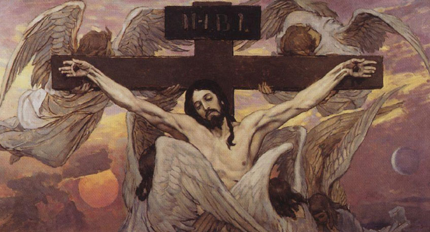 Cristo Crucificado, pintura de Viktor Vasnetsov (1885-1896)